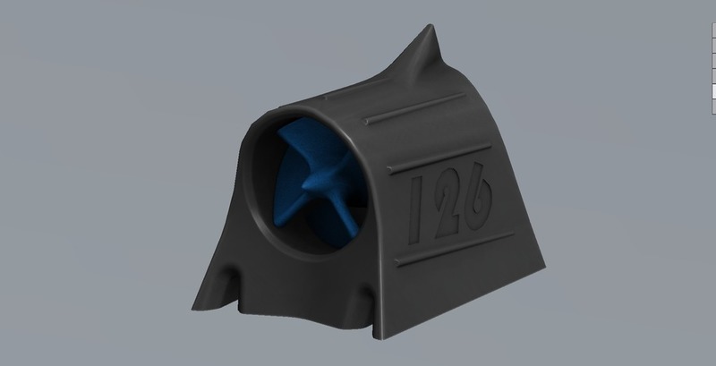 Mini Hood Scoop with turbine