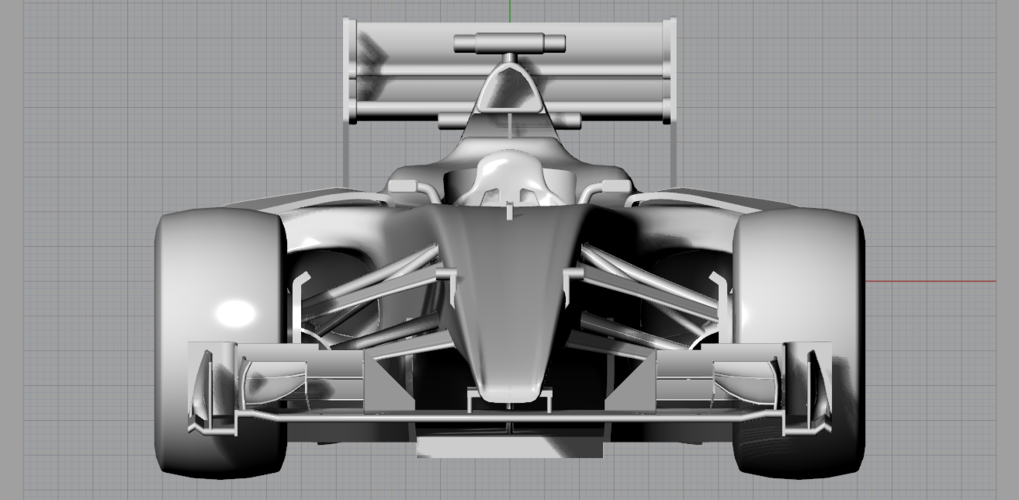 Solid F1 Race Car Maquette 3D Print 101902