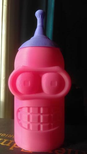 Bender Redbull Koozie with Lid 3D Print 101932