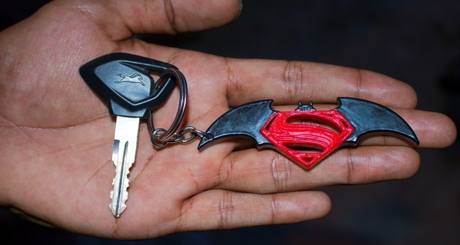 Batman v Superman - Keychain 3D Print 102050