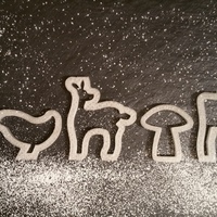 Small Winter Woodland Cookie Cutters 3D Printing 102058