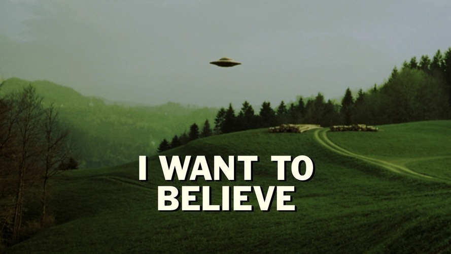 X Files I want to believe poster Lithopane