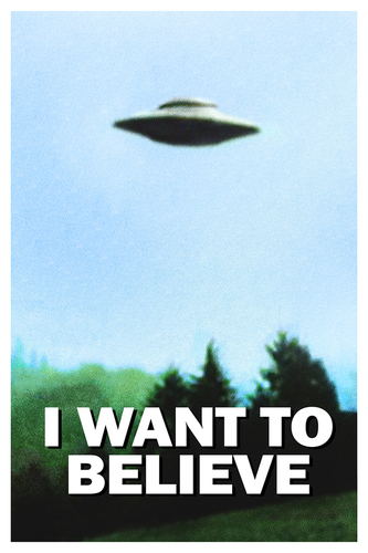 X Files I want to believe poster Lithopane 3D Print 102086