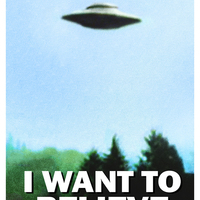 X Files I want to believe poster Lithopane - Thumbnail 2