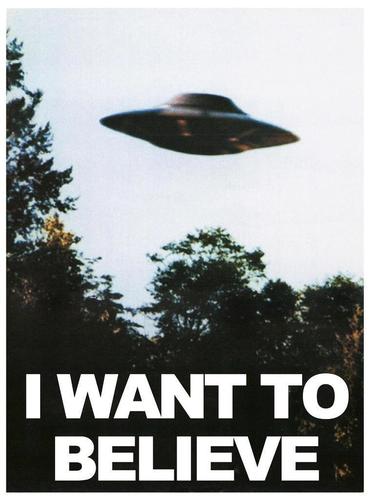 X Files I want to believe poster Lithopane 3D Print 102087