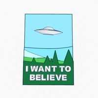 Small X Files- 3d I want to believe poster 3D Printing 102089
