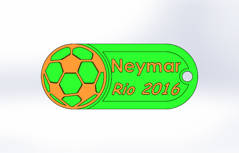 Keychain-Soccer player-Neymar 3D Print 102120