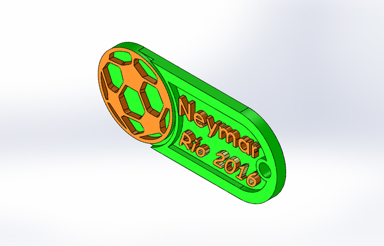 Keychain-Soccer player-Neymar 3D Print 102121