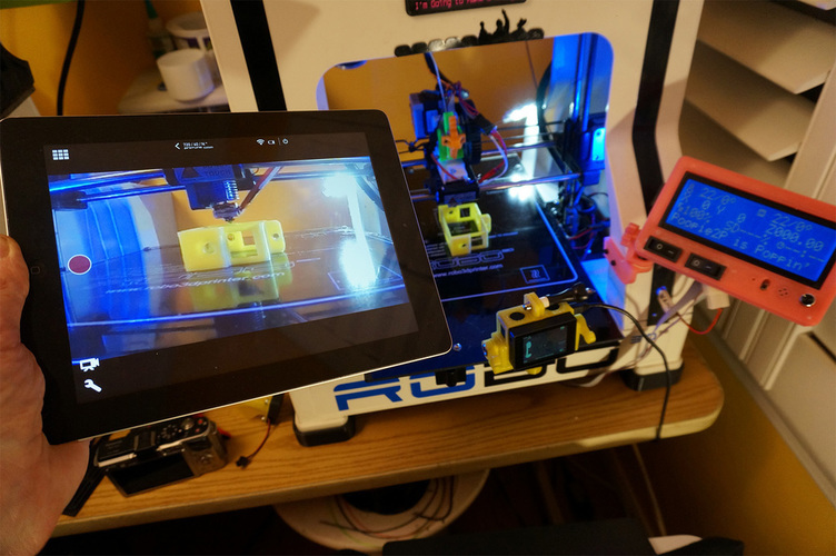 Robo 3D Gopro Print Monitor Swing/Tilt Bed Mount  3D Print 102173