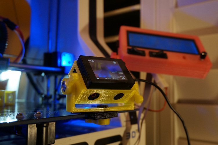 Robo 3D Gopro Print Monitor Swing/Tilt Bed Mount  3D Print 102181