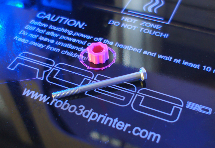 Robo 3D Knurled Extruder Knob 3D Print 102290