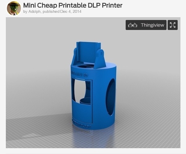 Mini Cheap Printable DLP Printer 3D Print 102410