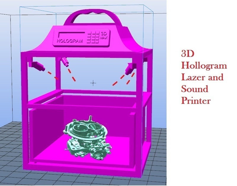 3D/4D Holographic Printer 5 seconds 