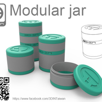 Small Modular jar 3D Printing 102496