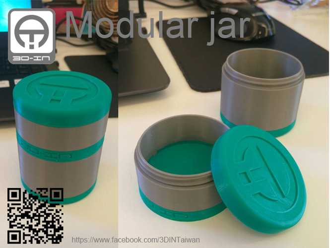 Modular jar 3D Print 102499