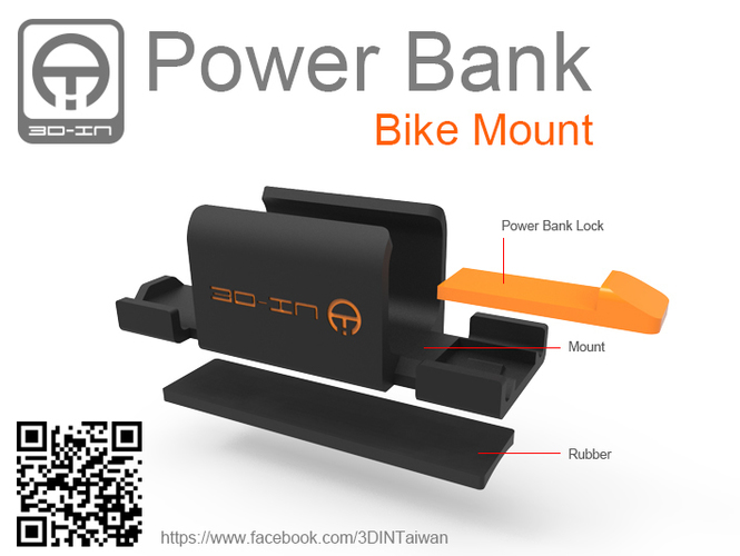 Power Bank Mount 3D Print 102504