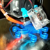 Small PTSOne Extruder Fan Support (30&40mm fans compatible) 3D Printing 102533