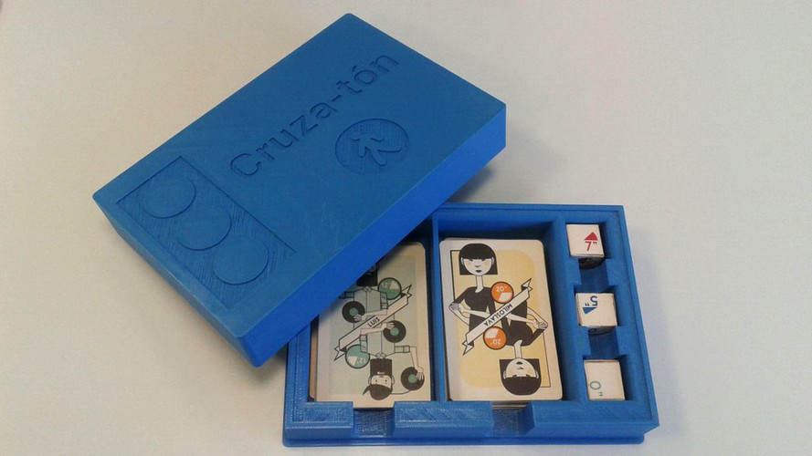 Card Board Game Box-Caja de juego Cruza-tón 3D Print 102617
