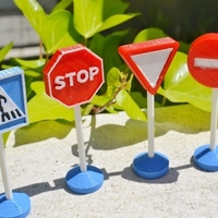 Small Traffic signs toy 3D Printing 102630