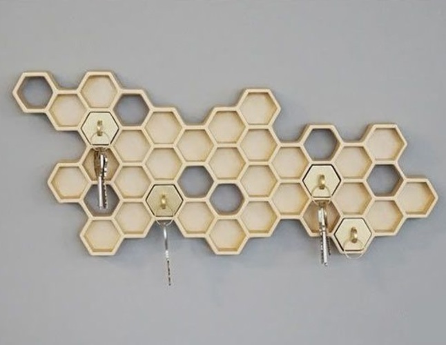 Honey Key Chain 3D Print 102658