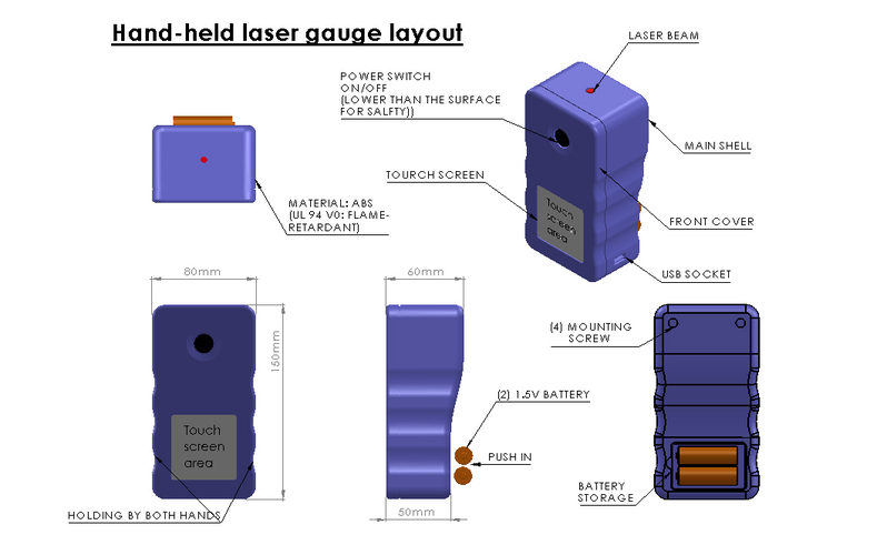 Hand-held laser gauge layout 3D Print 102682