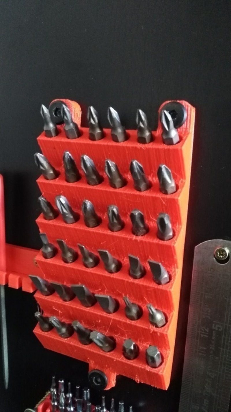 wall mounted screwdriver bit holder