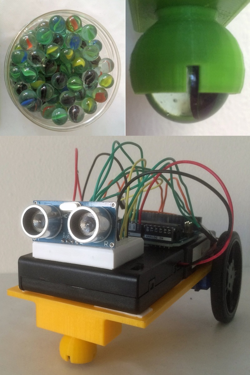 Robot Chassi  with marble wheel