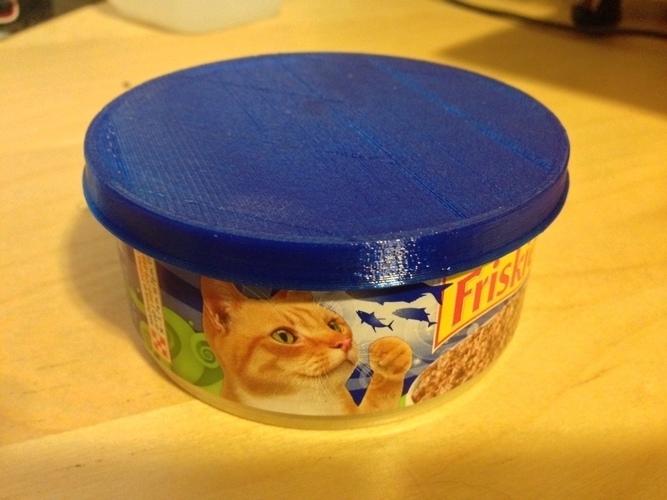 Lid for Cat Food Can made from NinjaFlex 3D Print 102905