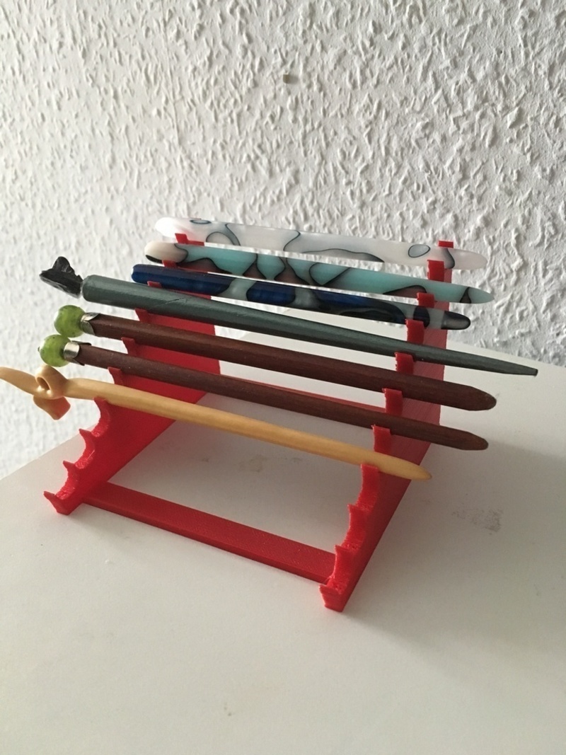 Hair stick shelf