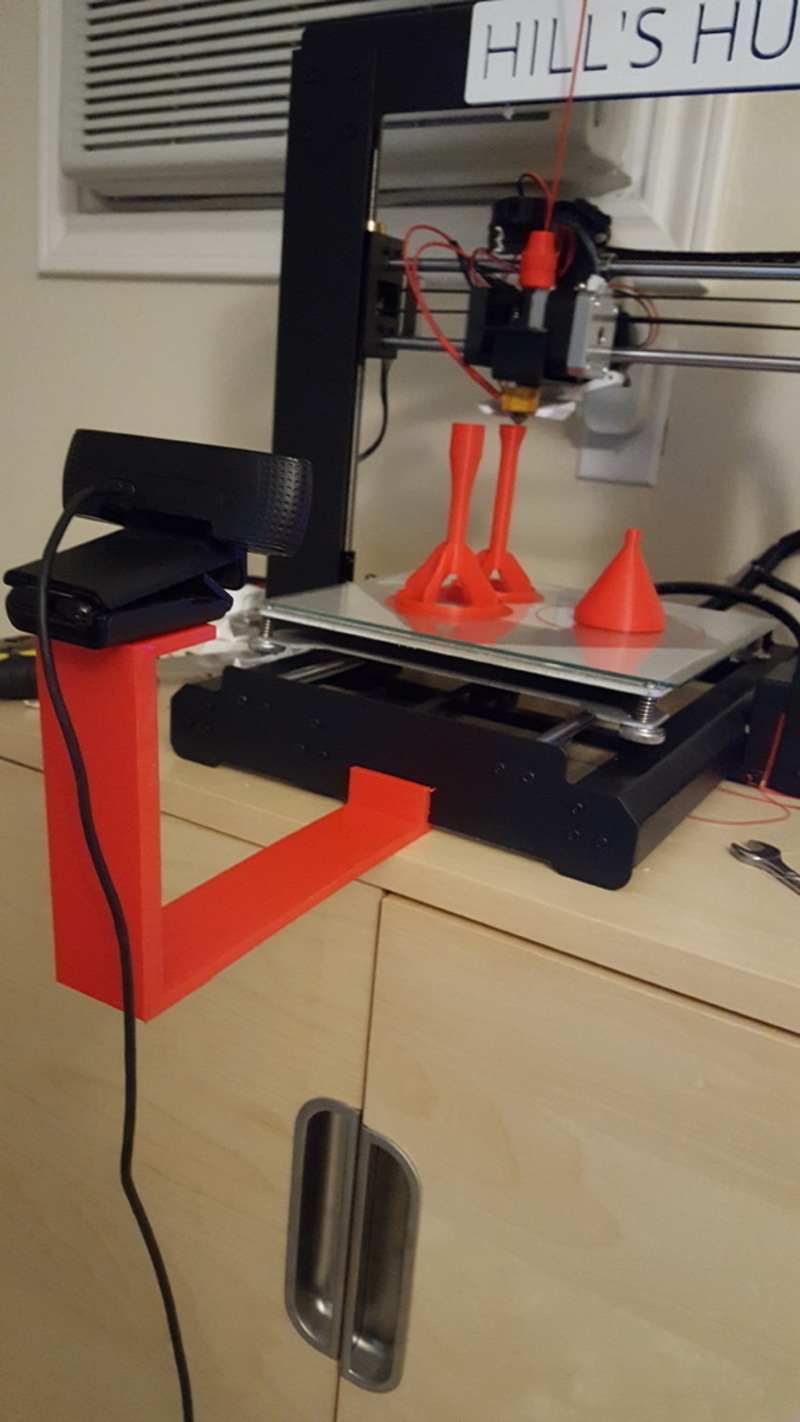 Duplicator i3 (Maker Select) v2 Camera Mount (with tripod hole)
