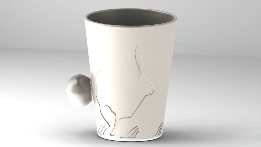 rabbit tail cup  3D Print 103018