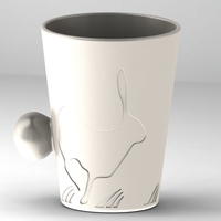 Small rabbit tail cup  3D Printing 103018