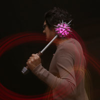 Glowing Icosahedron Mace with Spikes - Thumbnail 2