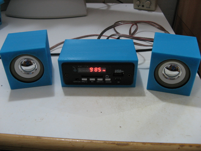 Mini audio system with speakers 3D Print 103077