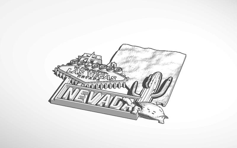 Nevada  Fridge Magnet 3D Print 103149