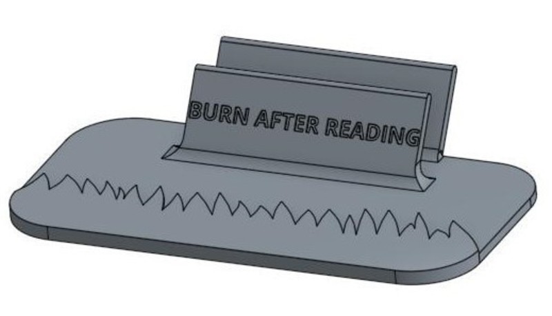 Burn After Reading Letter Holder