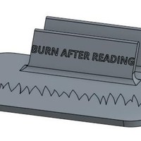 Small Burn After Reading Letter Holder 3D Printing 103232