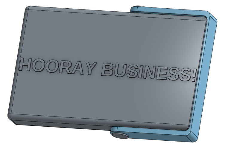 Hooray Business! Business Card Holder 3D Print 103350