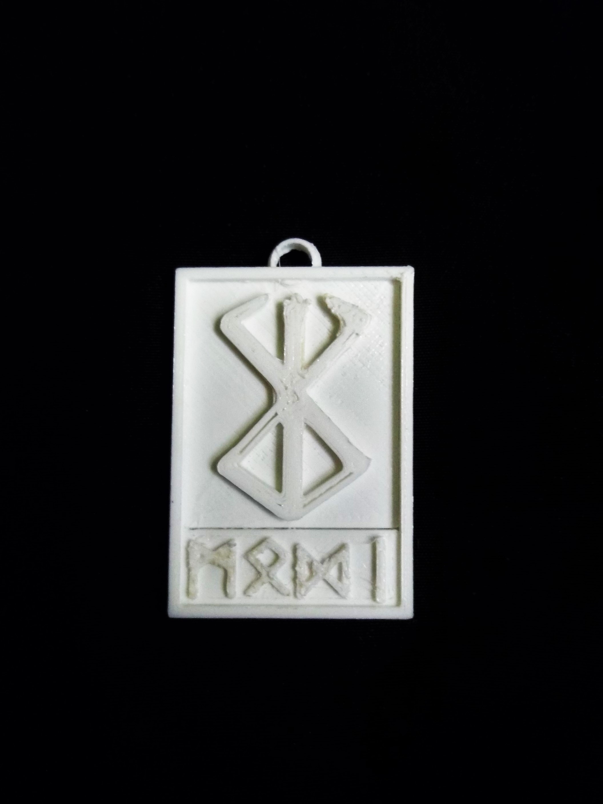 3D Printed BERSERKER rune pendant by atarka | Pinshape