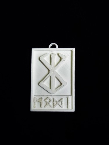 BERSERKER rune pendant 3D Print 103497