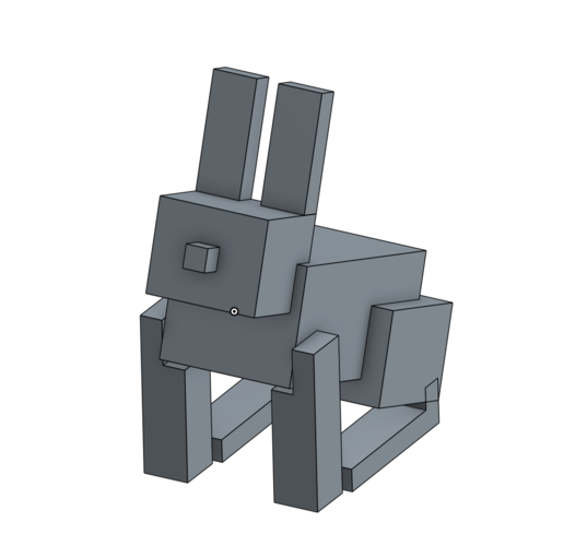 Minecraft Rabbit 3D Print 103500