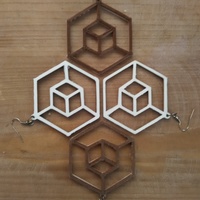 Planar Cube Earring - Thumbnail 1