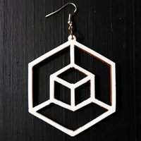 Planar Cube Earring - Thumbnail 3