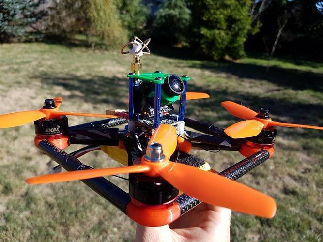 Uber 180 Redesign -- No Supports Needed, VTX + Cam Mounts, Motor 3D Print 103556