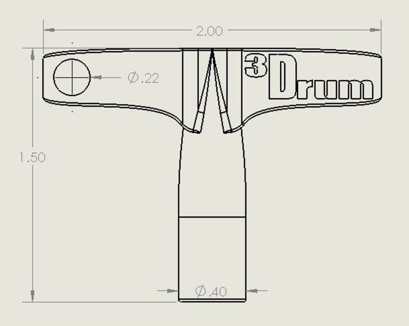 3D Drum key