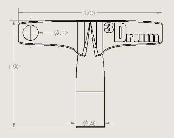 3D Drum key