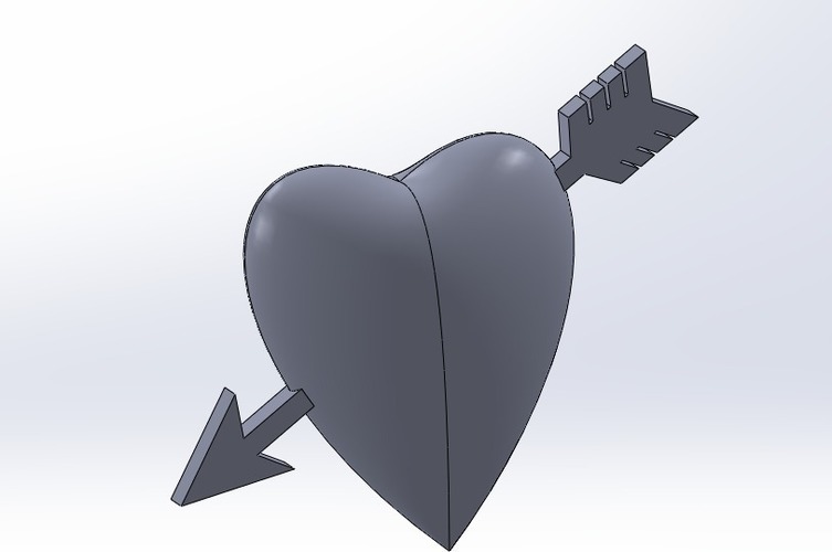 Heart with arrow 3D Print 103795