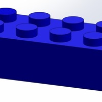Small Lego Brick 2x4 3D Printing 103806