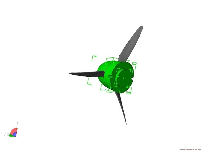 3 blade propeller for static model 3D LabPrint new ME109