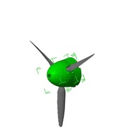 3 blade propeller for static model 3D LabPrint new ME109 - Thumbnail 2